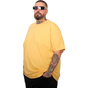 Mode Xl Büyük Beden Unisex Bisiklet Basic Tshirt 20031 Hardal