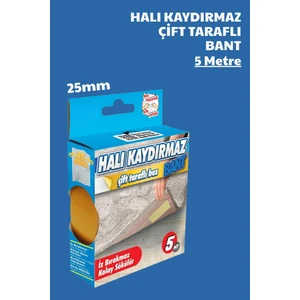 Nandy Home 5 Metre, Çift Taraflı Halı Kaydırmaz Bant - 25MM