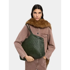 Örgülü Deri Shopper Çanta