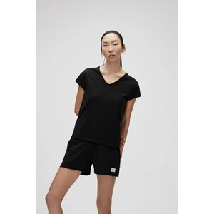 Bad Bear Violet V-Neck T-Shirt Siyah Basic Kadın Tişört