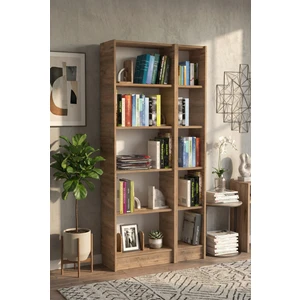 Yeti Mobilya FLAT85 Kitaplık Kütüphane Çam