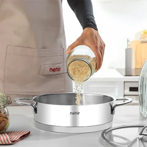 Silver Trend 24 cm Paslanmaz Çelik Sığ Tencere