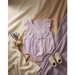 Çift Kat Müslin Kumaş Bebek Tulum