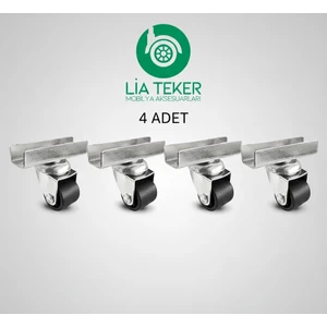 LİA TEKER 28 mm U Tablalı Tekerlek 4 Adet