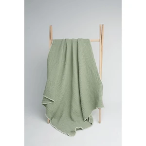 Çoban Dikişli 4 Katlı Müslin Battaniye Mint
