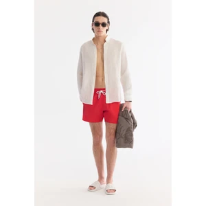 Erkek Kırmızı Basic Relaxed Fit Deniz Şortu A61Y3800