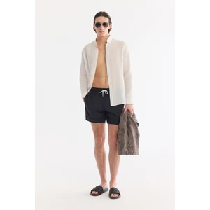 Erkek Siyah Basic Relaxed Fit Deniz Şortu A61Y3800