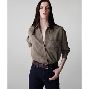 Çizgi jakarlı gömlek IS1260025157022
