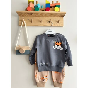 Junies Baby Aslan Baskılı Ikili Takım