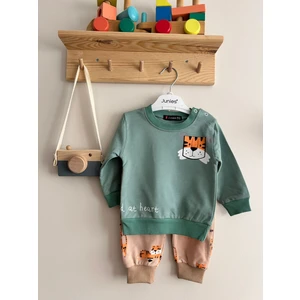 Junies Baby Aslan Baskılı Ikili Takım