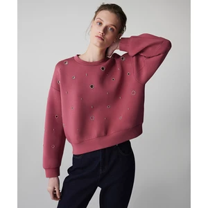 Strass taşlı cutout sweatshirt IS1260091021026