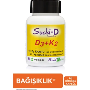 Suda Vitamin Suda D D3 + K2 60 Kapsül