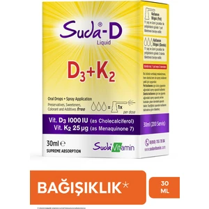Suda-D Likit Vitamin D3+K2 Sprey Damla 30 ml