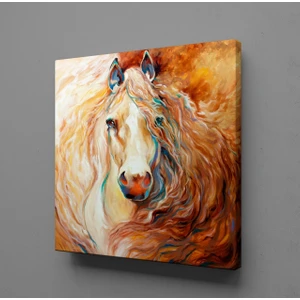 RENKLİ AT KANVAS TABLO - 150x150cm