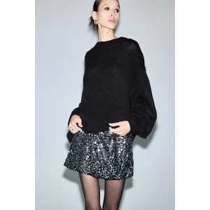 Oversize Bisiklet Yaka Kazak G6032AX25WN