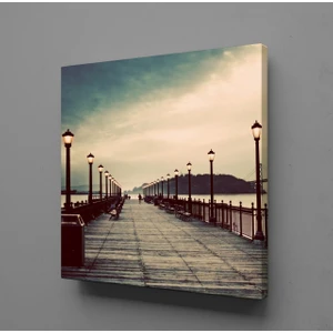 İSKELE DENİZ KANVAS TABLO - 140x140cm