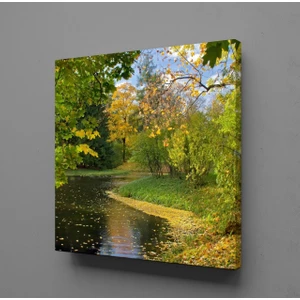 DÖKÜLEN YAPRAKLAR KANVAS TABLO - 120x120cm