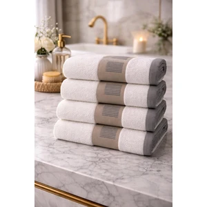 Dewitte % 100 Pamuk 4'lü Havlu Seti Krem