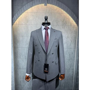 Çizgili Kruvaze Takım Elbise