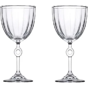 2 Parçalı Paşabahçe Amore Desenli Cam Kadeh 280 cc Şeffaf Renkli Kahve Çay Servis Seti