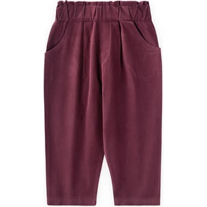 Kadife Boyfriend Pantolon 1-8 Yaş Mürdüm