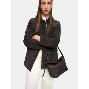 Kadın Örme Deri Omuz Çantası