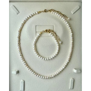 Eyla Collection A Kalite Klasik Gerçek İnci Set