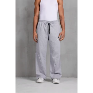Dark Moda Erkek Oval Şeritli Baskılı Oversize Baggy Eşofman