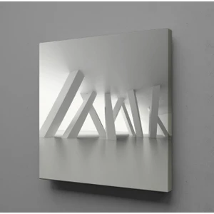 3 BOYUTLU SOYUT ÇUBUKLAR KANVAS TABLO - 25x25cm