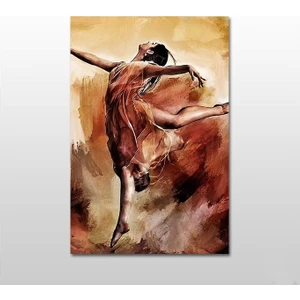 Dans Eden Kadın Portre Kanvas Tablo - 80X40