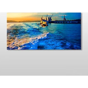 Dalgalı Deniz Kanvas Tablo - 240x120cm
