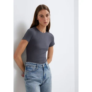 Antrasit (TENCEL™) Modal Karışımlı Basic Tişört 1612904-83620