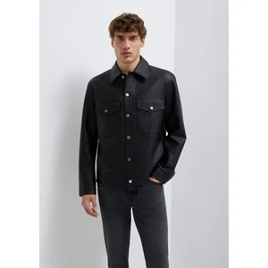 Siyah Suni Deri Ceket 0110798-71379