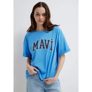 Mavi Logo Baskılı Mavi Tişört 1600843-91478