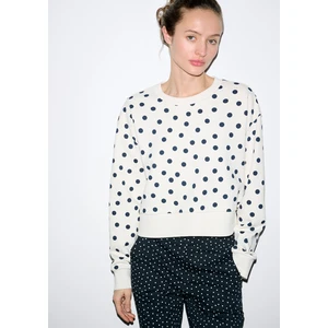 Puantiyeli Ekru Sweatshirt 1S10534-91576