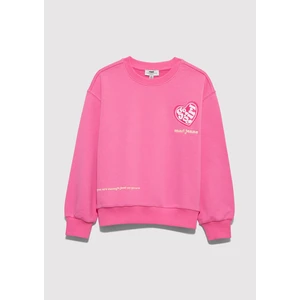 Baskılı Pembe Sweatshirt 7S10171-91355