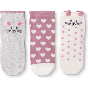 Hellobaby Hellobaby, Kız, 3lü Soket Çorap, Puantiye Baskılı