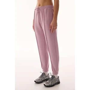 Lila Silky Touch Yüksek Bel Lastikli Paça Jogger