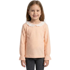 Kız Çocuk Bluz Yaka Dantelli Kol Lastikli