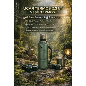 Uçar Termos 2.2 L Kaliteli Vakumlu Çelik Termos