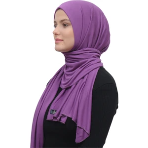 Tesettür Penye Şal Düz-Mor