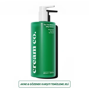 Cream Co. Akne & Siyah Nokta Karşıtı Yüz Temizleme Jeli | Niacinamide Çay Ağacı Yağı | 400 ML