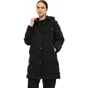 Wl 3crown 5pr Siyah Kadın Uzun Kaban