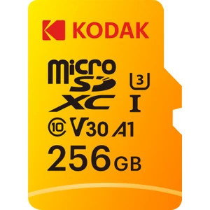 256GB Uhs-I U3/V30/A1 Yellow Micro Sd + Adaptör