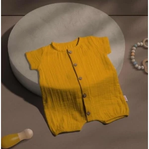 Çift Kat Müslin Y.kol Kısa Tulum