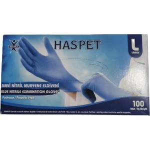 Haspet Nitril Muayene Eldiveni 100 Lü Pudrasız