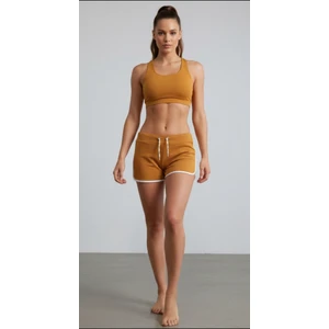 Hard Money Yırtmaçlı Ipli Penye Mini Şort