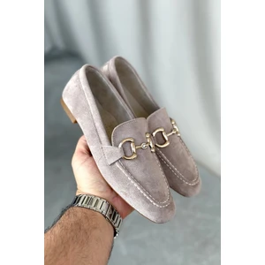 Kadın Pixo Düz Taban Babet - Vizon