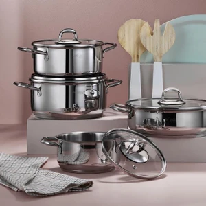 Aria Plus 8 Parça Tencere Set (18-20-22-24)