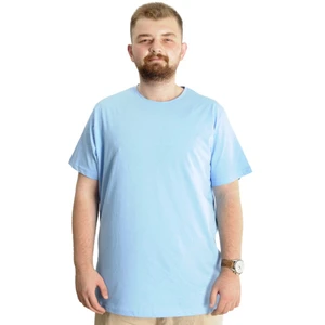 Büyük Beden Erkek Tshirt Bisiklet Yaka Basic 20031 Mavi